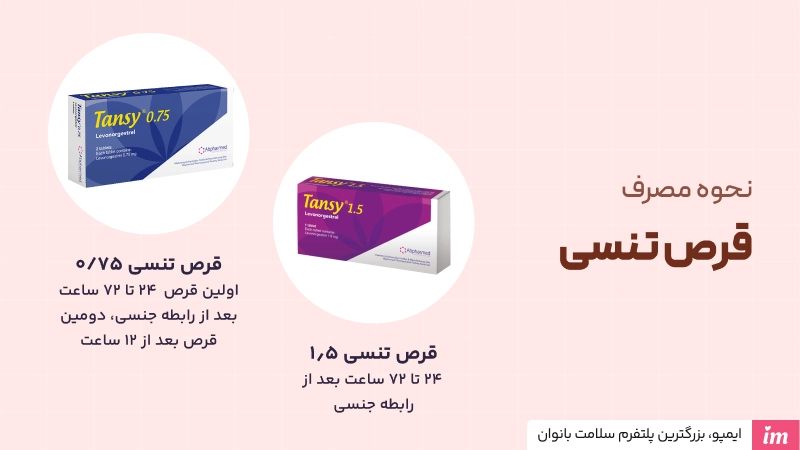 نحوه مصرف قرص تنسی ۱.۵ و قرص تنسی 75