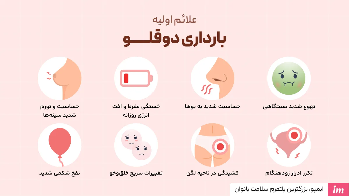علائم بارداری دوقلو