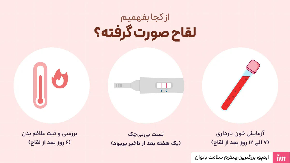 از کجا بفهمیم لقاح صورت گرفته؟